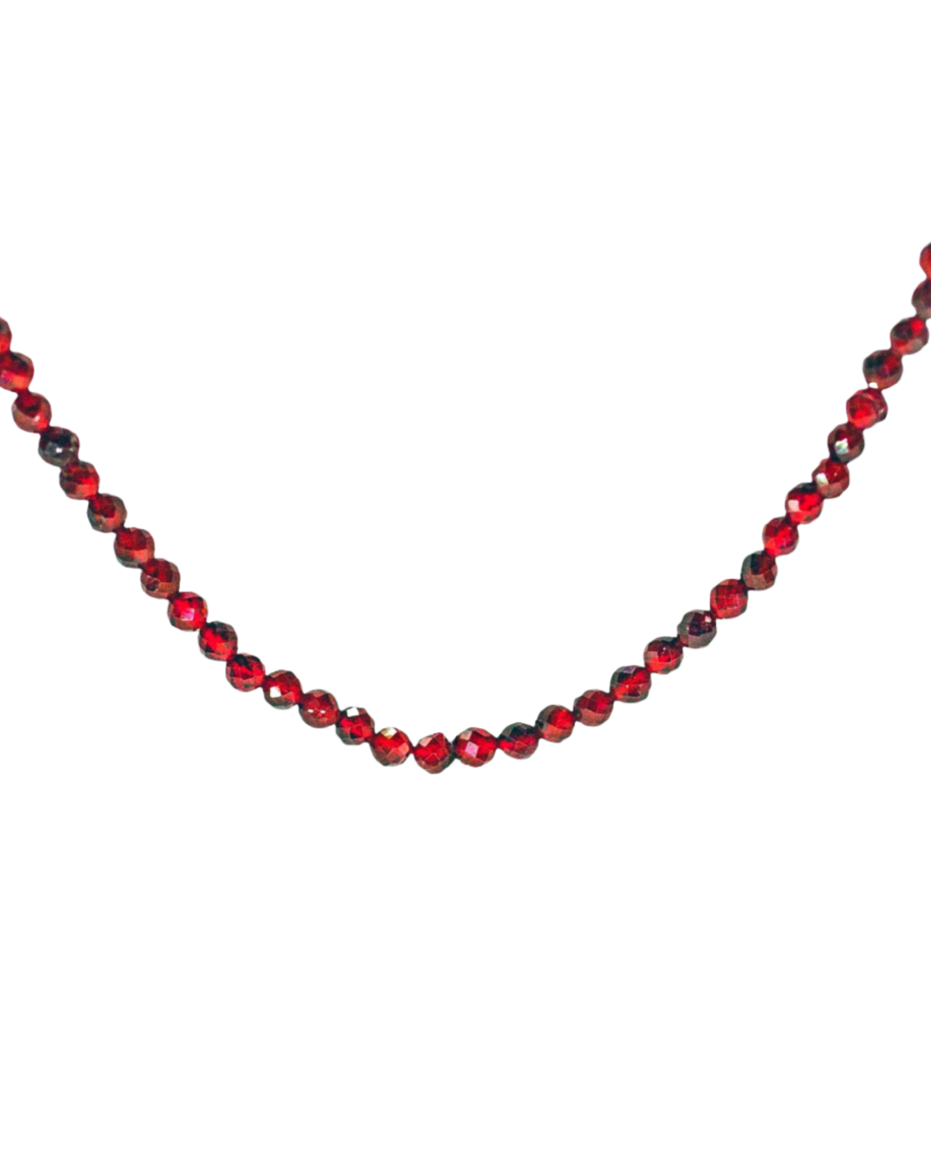 Kelly - Garnet Beaded Necklace